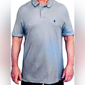 IZOD light blue classic short sleeve Polo Shirt Sports business casual NEW! L